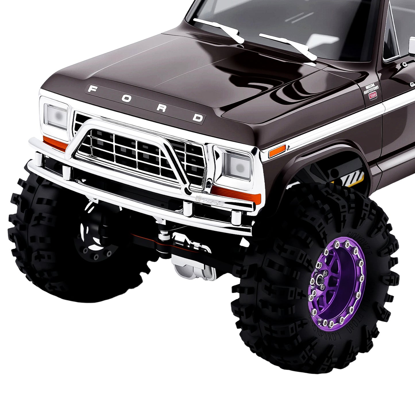 TCRC Metal Front and Rear Bumpers Set for 1/18 TRX4M F-150 High Trail Crawler Truck Upgrade
