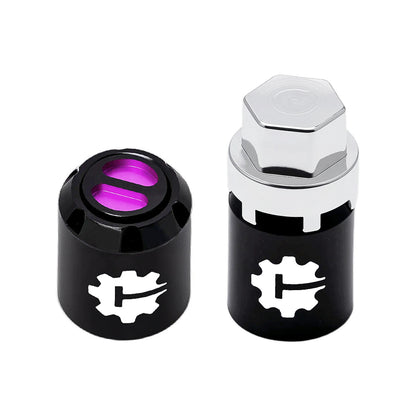 TCRC 4PCS Aluminum M2.5 Wheels Center Caps Lock Nuts