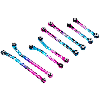 TCRC 10PCS Splash Anodizing Aluminum High Clearance Chassis Links and Steering Links set for HPI Venture18 Upgrade