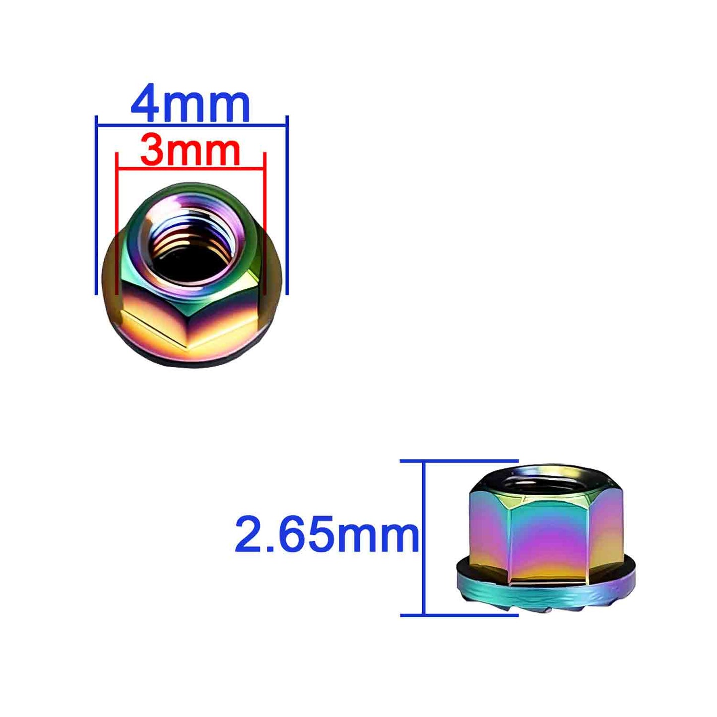 TCRC 8PCS Grade 5 Titanium Precision M2 Wheel Nuts for Axial SCX30 1/30 RC Crawler Car