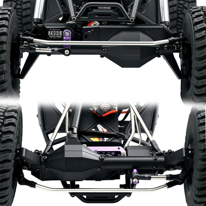 TCRC 10PCS Grade 5 Titanium High Clearance Chassis Links and Steering Links set for Axial 1/8 AXP8 Gilamon Trail Buggy