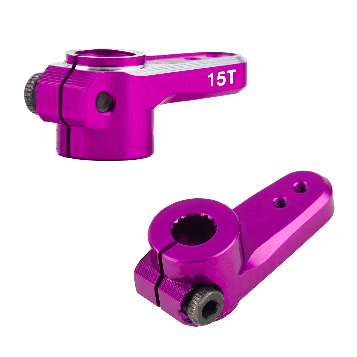 TCRC 7075 Aluminum 15T Micro Servo Horn with M1.4 Threaded Holes for EMAX Servo 1/24 Axial SCX24 AX24