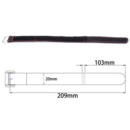 TCRC 2PCS 20x300MM Kevlar Stitched RC Battery Straps Reusable Cable Straps Adjustable Cinch Straps