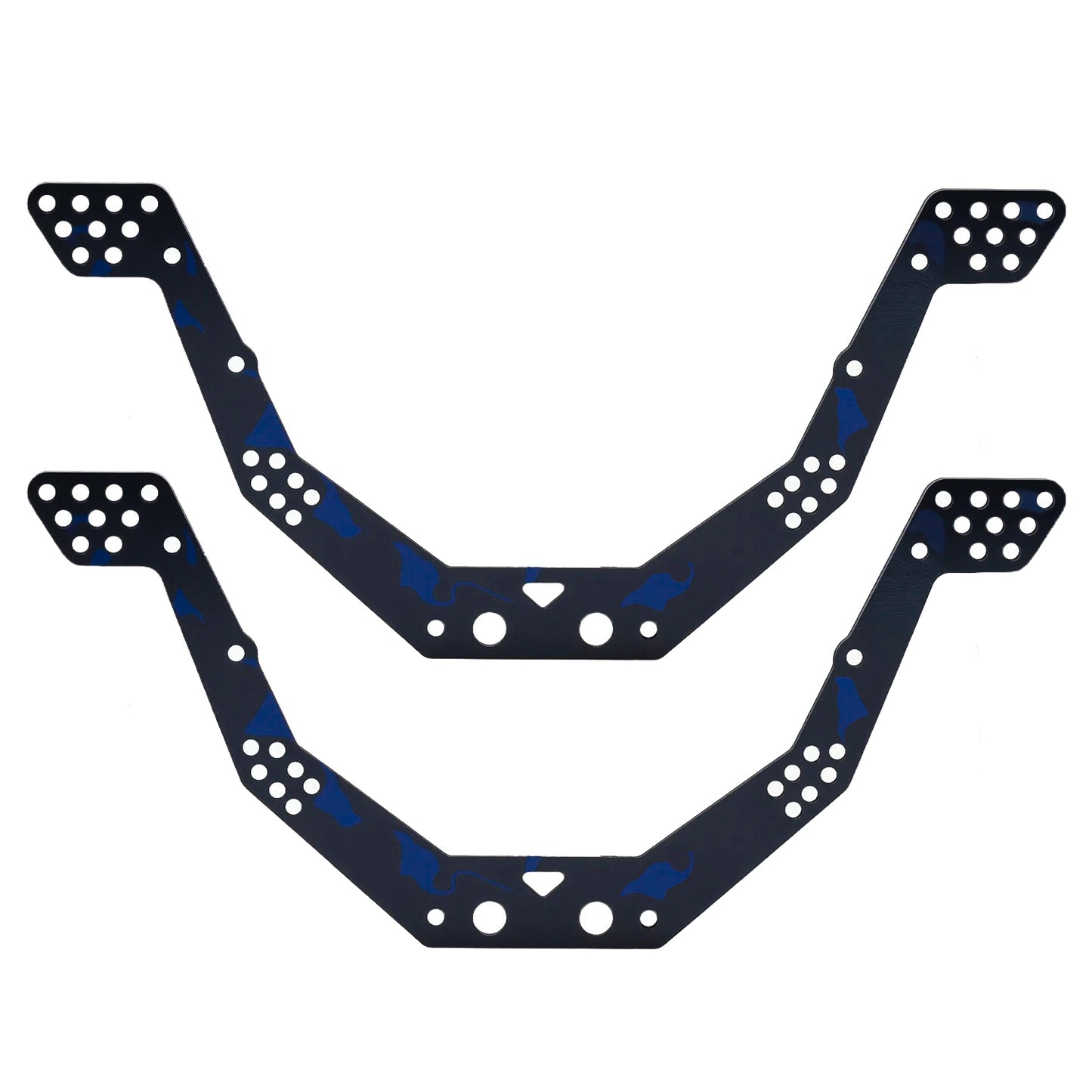 TCRC Blue Forged Carbon Fiber Chassis Kit Frame Rail with Multiple shock mounting locations for 1/24 AX24 XC-1