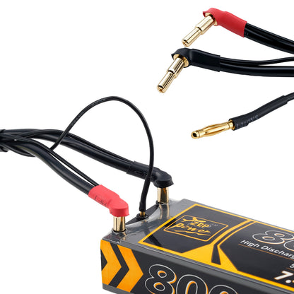 TCRC 1pc 600mm 1s & 2s RC Lipo Battery Charging / Balance Cable Leads with 4mm/5mm Bullet Connector