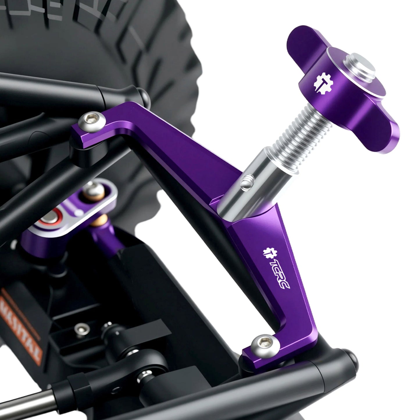 TCRC Aluminum Spare Tire Rack Wheel Holder for Axial 1/8 AXP8 Gilamon Trail Buggy