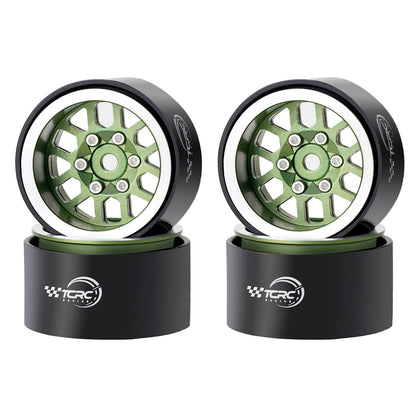 TCRC 4PCS Aluminum Deep Dish 1.0 Inch Beadlock Wheels Hubs