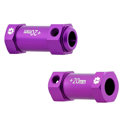 TCRC 4PCS Aluminum 12mm Wheel Hex Hubs 20MM Extension Adapters for Axial 1/8 AXP8 Gilamon Trail Buggy