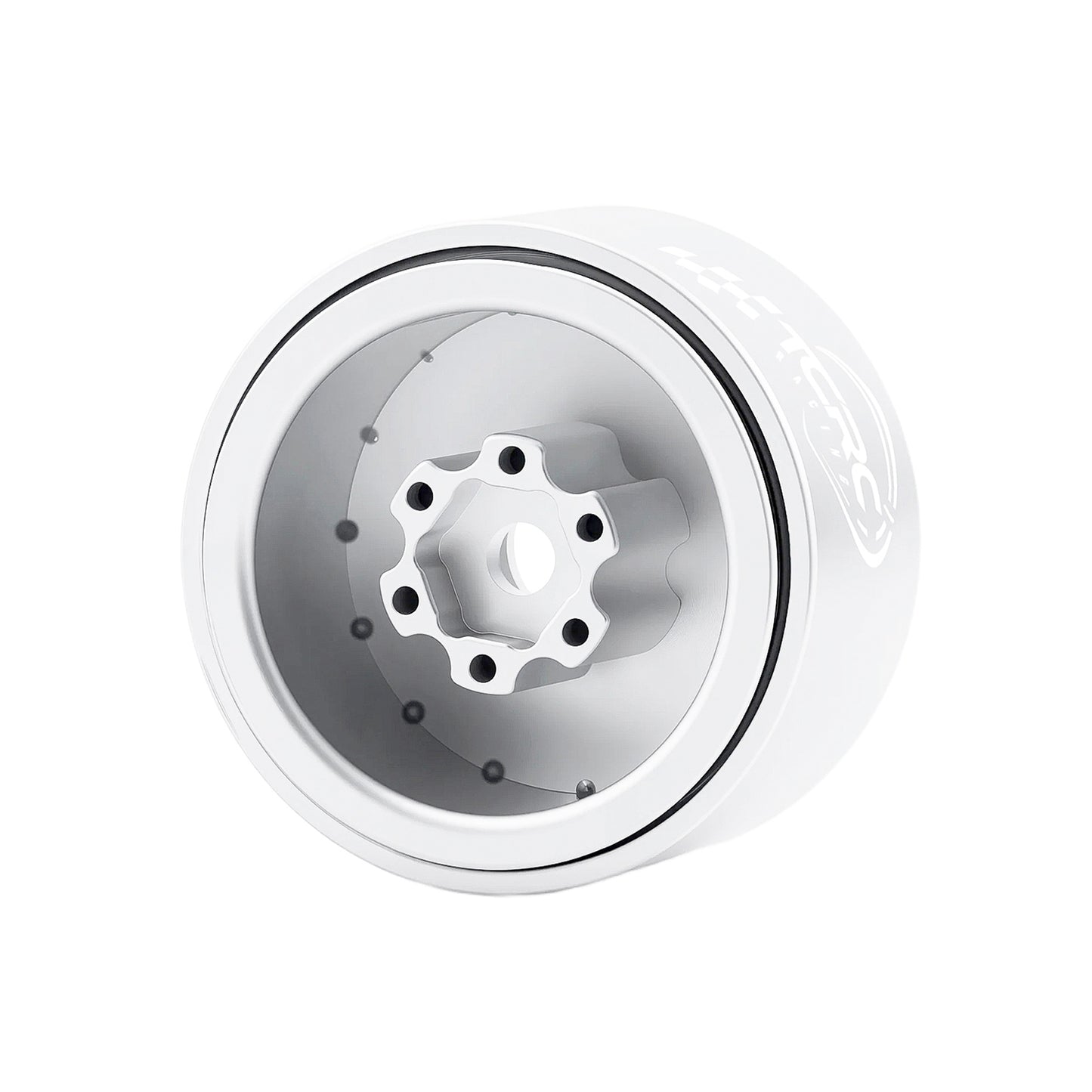 TCRC 4PCS Night Glow Color Fluorescent Purple/Blue Aluminum 1.0 Inch Beadlock Wheels Hubs
