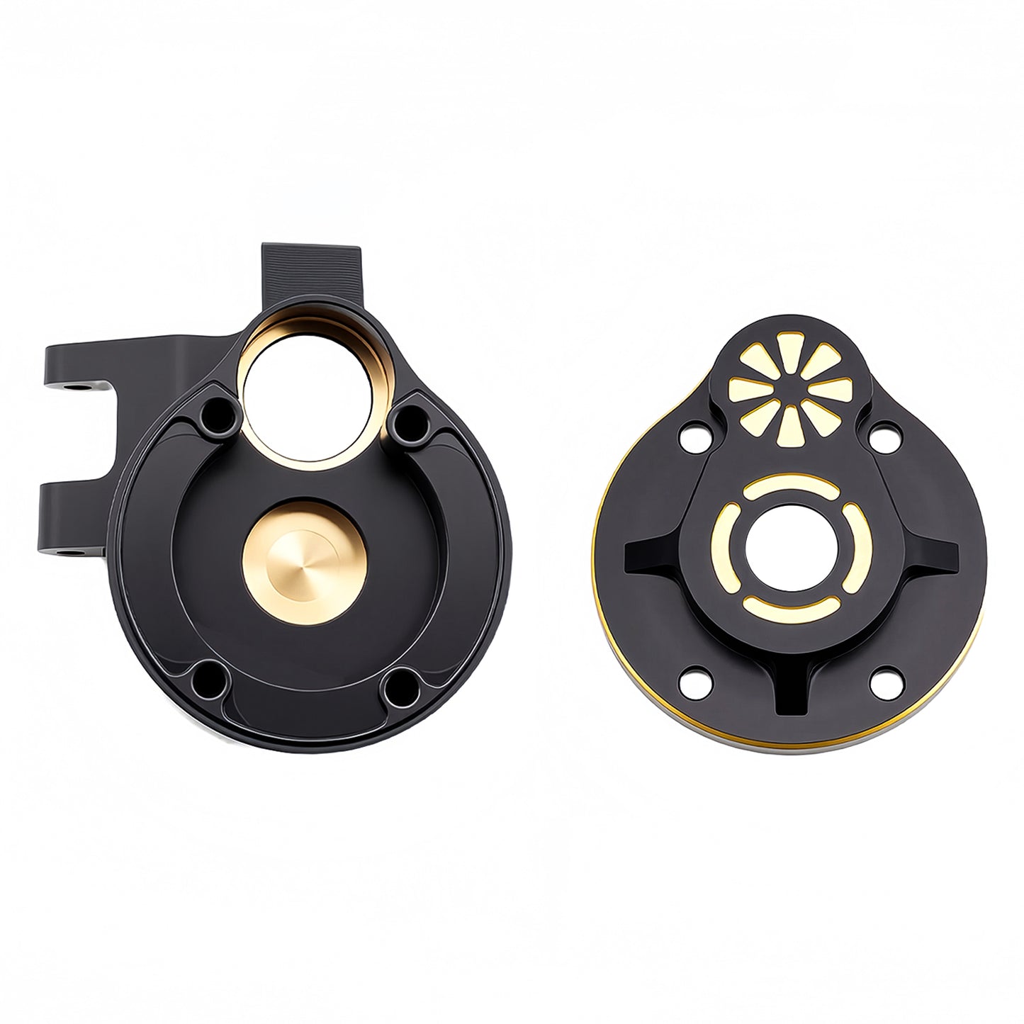 TCRC Brass Front Steering Knuckles Outer Portal Cover+Inner Portal Cover Housing 224g/Pair Weights for Axial 1/8 AXP8 Gilamon Trail Buggy