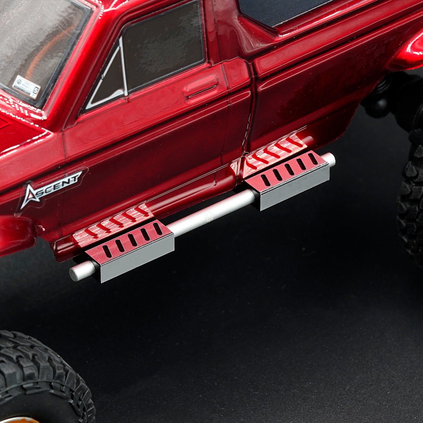 TCRC Aluminum Side Step Running Board Foot-Plate Slider for Redcat Ascent-18