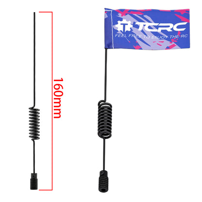 TCRC 16cm Decoration Antenna with Flag for 1/24 1/18 RC Crawler Car