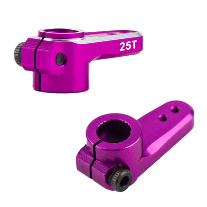 TCRC 7075 Aluminum 25T Micro Servo Horn with M1.4 Threaded Holes for REEFS RC 99 Micro Servo 1/24 Axial SCX24 AX24
