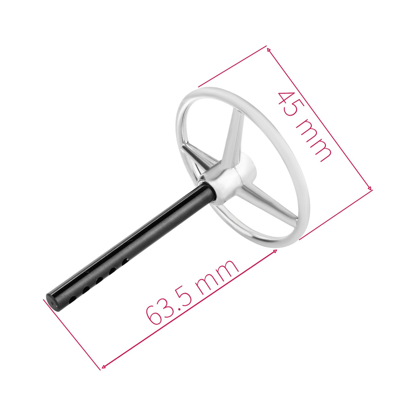 TCRC Aluminum Universal RC Car Steering Wheel for 1/10 RC Rock Crawler