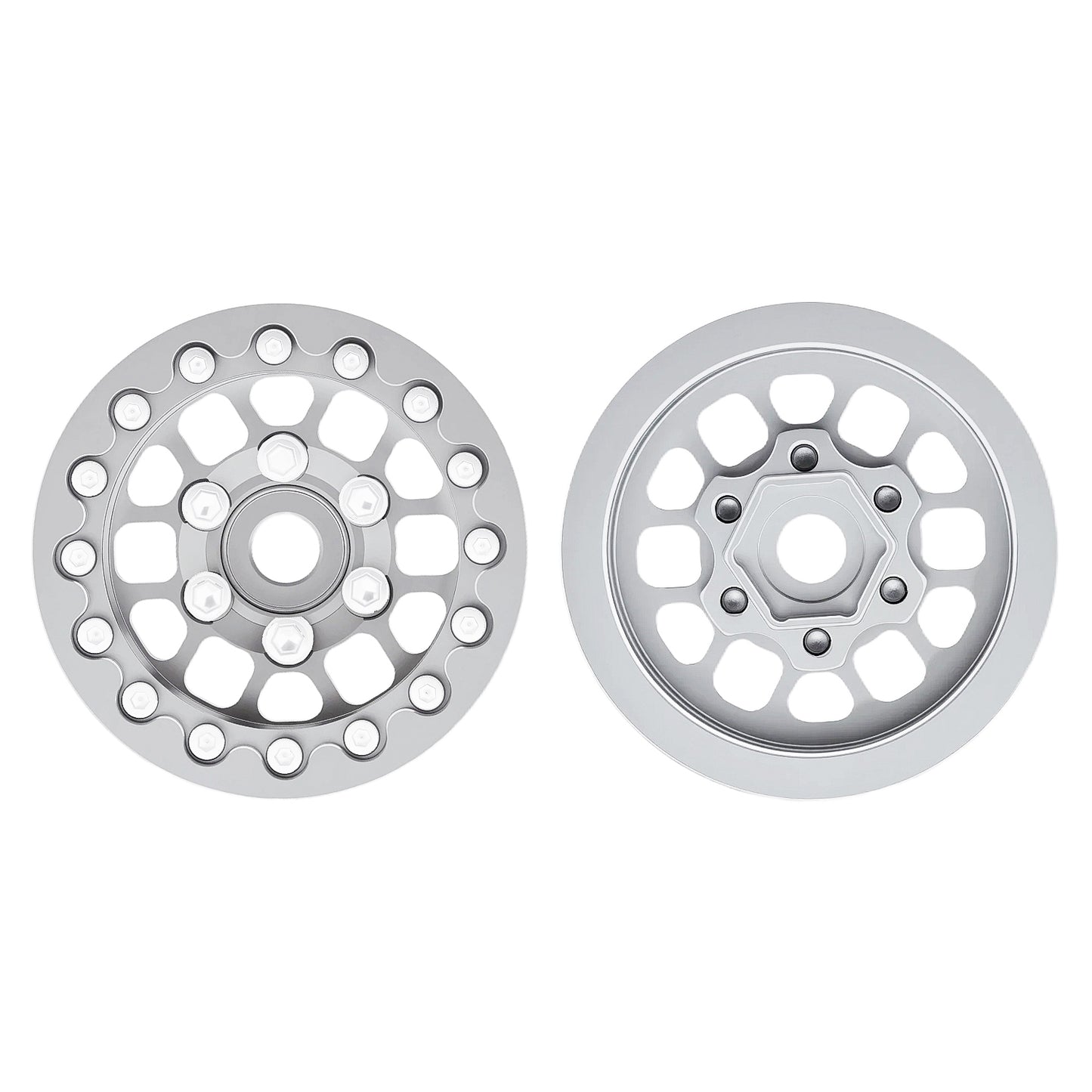 TCRC 4PCS Deep Dish Splash Anodizing Aluminum 1.55 Inch Wheels Hubs