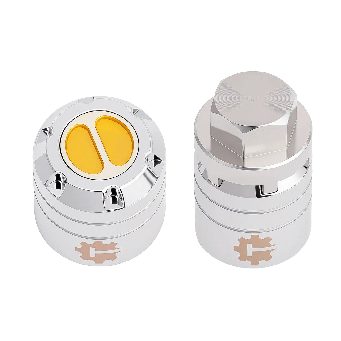 TCRC 4PCS Aluminum M6 Nut Wheel Rim Center Cap Manual Locking Hubs for 1/6 SCX6 Jeep JLU Wrangler Trail Honcho Upgrade