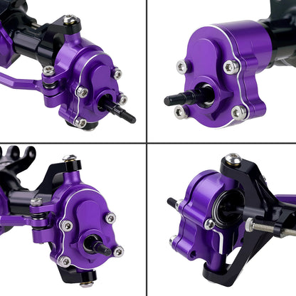 TCRC Aluminum +4mm Extended Front Rear Portal Axles Set Assembly for Redcat Ascent-18