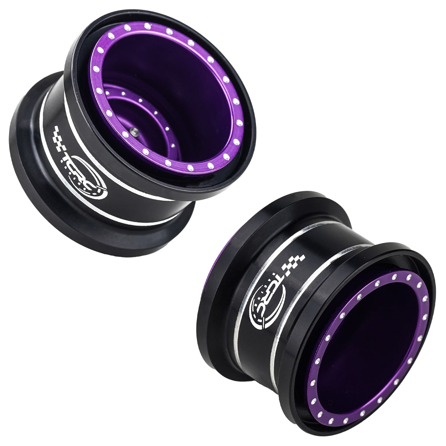 TCRC 4PCS Aluminum TRX4MT Beadlock Wheels Hubs for TRX-4MT F-150 K10 1/18 Scale Monster Truck