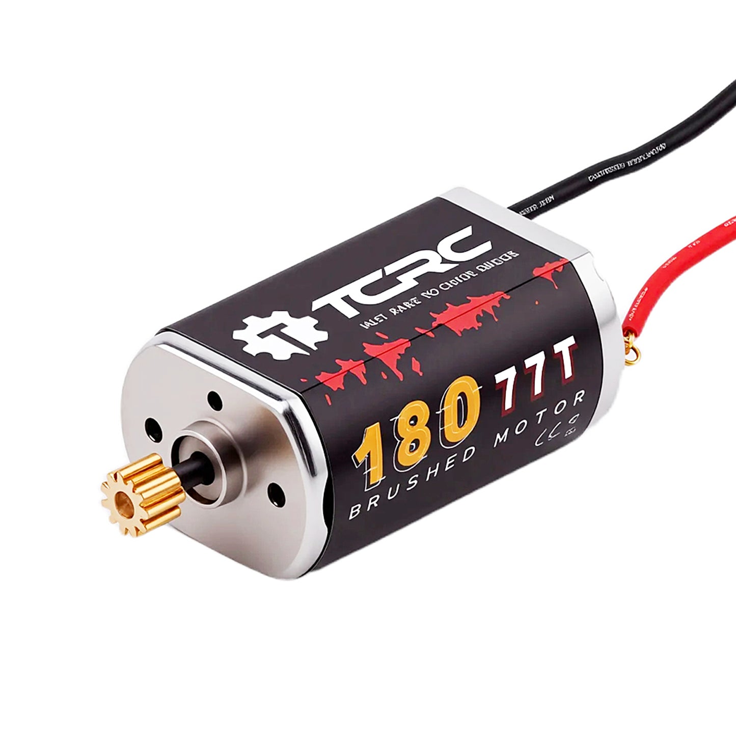 TCRC Metal 180 77T High Torque Speed Reduction Brushed Motor with Brass 11T Pinion for 1/18 HPI Venture18 TRX4M Defender Bronco Ford F-150 Chevrolet K10 High Trail Crawler