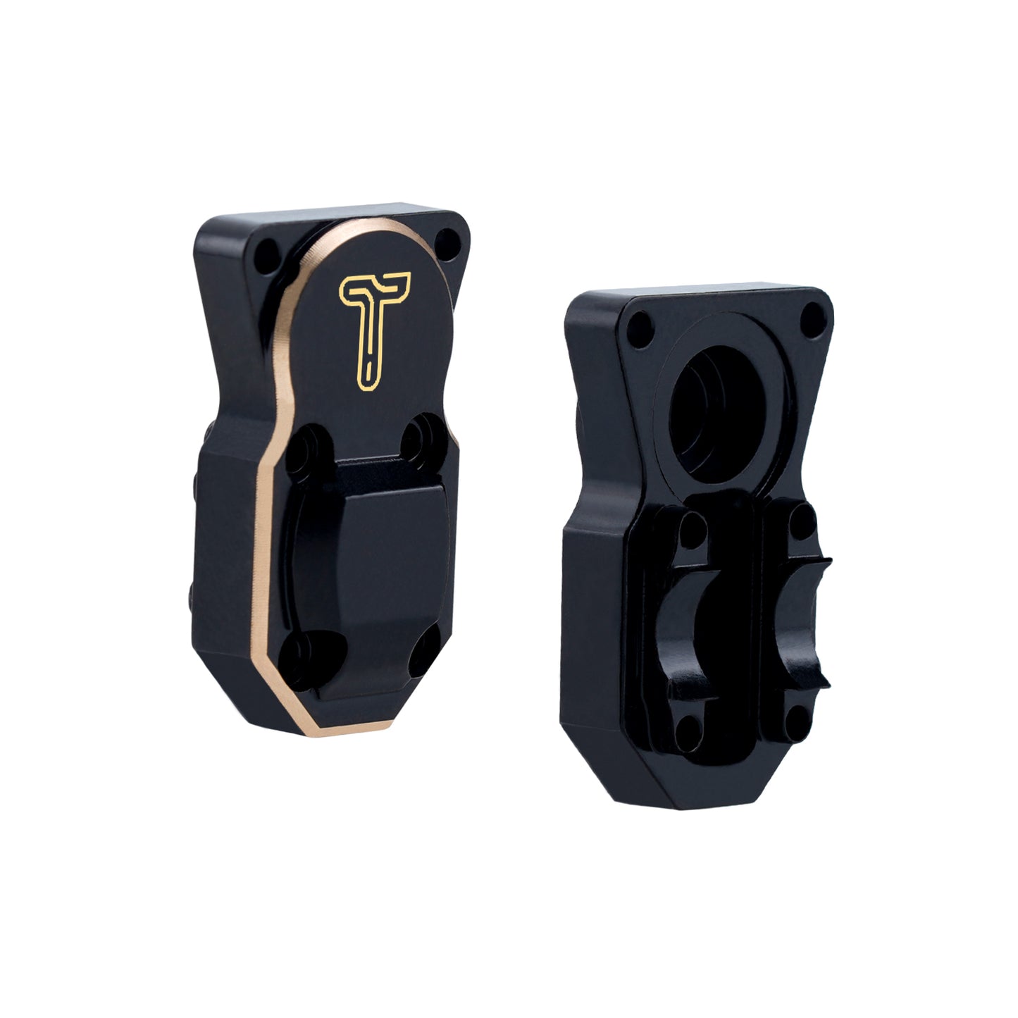 Full Brass Front&Rear Axle Housing with Diff Covers Set for Axial SCX24