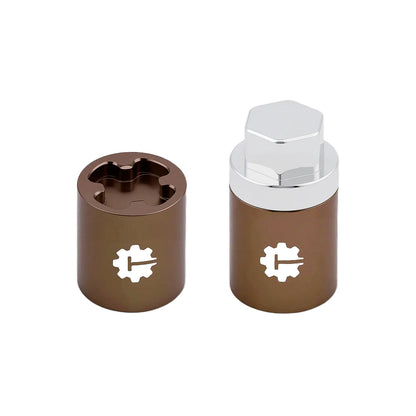TCRC 4PCS Aluminum M4 Nut Wheel Rim Center Cap Manual Locking Hubs
