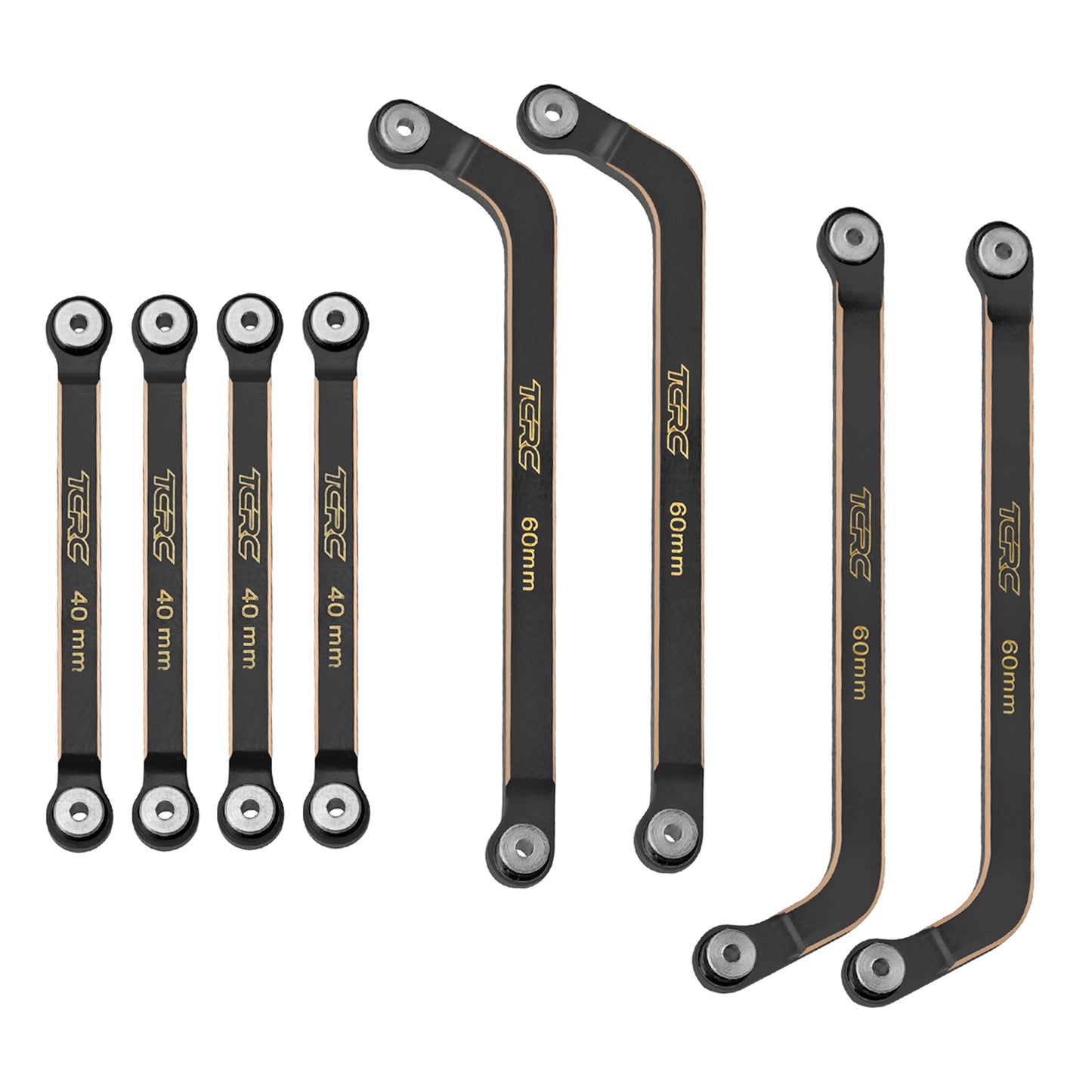 TCRC 8PCS Brass High Clearance Chassis Suspension Links Rod Linkage Set for Axial AX24 XC-11/24