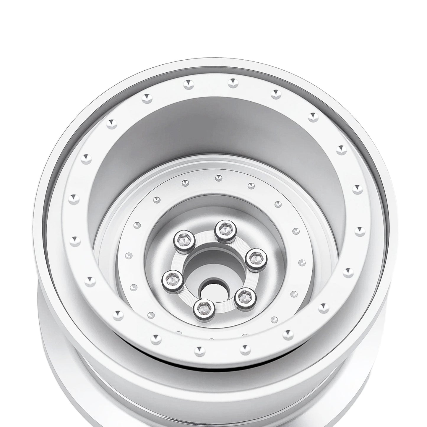 TCRC 4PCS Aluminum TRX4MT Beadlock Wheels Hubs for TRX-4MT F-150 K10 1/18 Scale Monster Truck