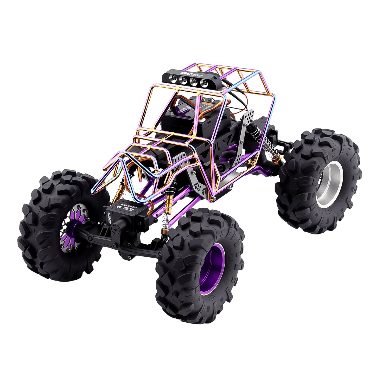 TCRC GR5 Titanium Chassis Kit Frame Rail with Multiple shock mounting locations for 1/24 AX24 XC-1