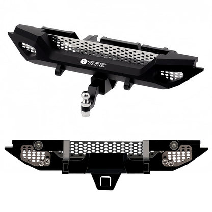TCRC Metal Rear Bumper with Trailer Hitch for 1/18 TRX4M Defender