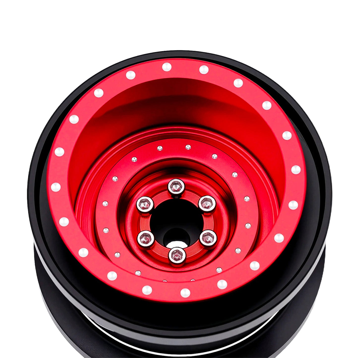 TCRC 4PCS Aluminum TRX4MT Beadlock Wheels Hubs for TRX-4MT F-150 K10 1/18 Scale Monster Truck