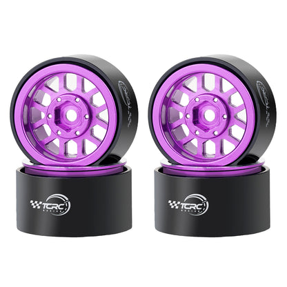 TCRC 4PCS Aluminum Deep Dish 1.0 Inch Beadlock Wheels Hubs
