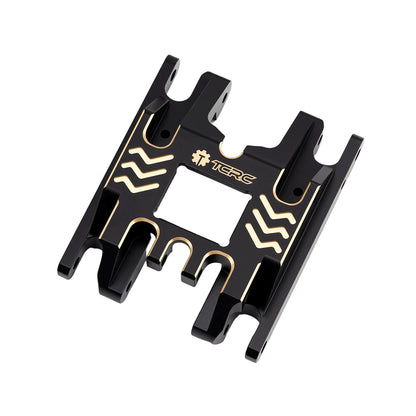 TCRC Brass High Precision CNC Machined Skid Plate with Colorful Stainless Steel Protection Plate for 1/18 TRX4M Defender Bronco F-150 High Trail Crawler Truck