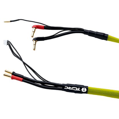 TCRC 1pc 600mm 1s & 2s RC Lipo Battery Charging / Balance Cable Leads with 4mm/5mm Bullet Connector