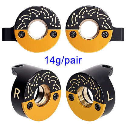 TCRC Brass Front Steering Knuckles w/ Adjustable Tungsten Slugs,14g/pair for Axial SCX30 1/30 RC Crawler Car Upgrades