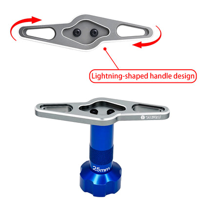 TCRC 25mm Wheel Hex Nut Socket Sleeve Wrench RC Spanner Repair Tool with Lightning bolt-shaped Design For 1/5 scale RC Monster Truck Buggy Car