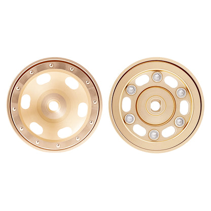 TCRC Deep Dish Brass 0.7inch Beadlock Wheels Hubs for 1/30 Axial SCX30