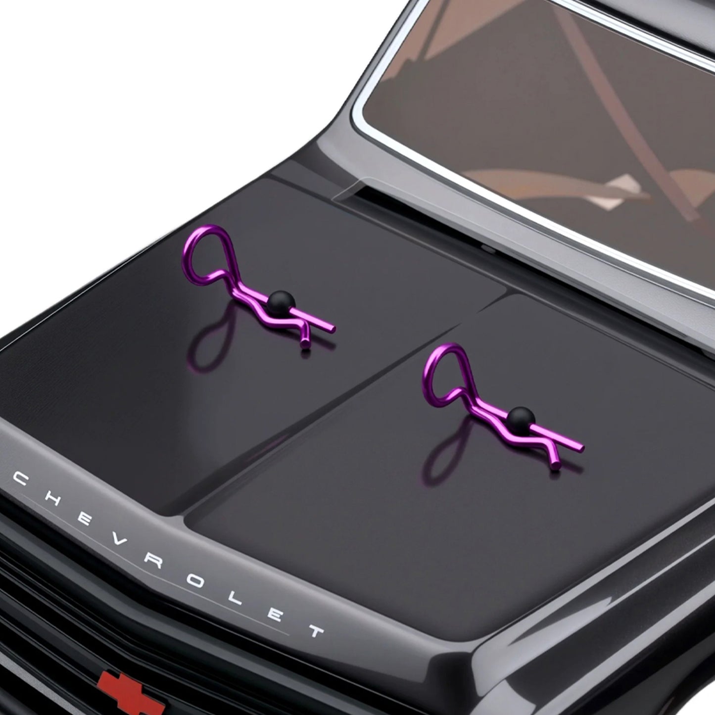 TCRC 120pcs Colorful 90-Degree Angle RC Body Clips Bent Springy Pins(2 sizes-Pack)