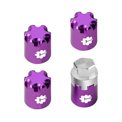 TCRC 4PCS Aluminum M2.5 Wheels Center Caps Lock Nuts