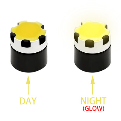 TCRC 4PCS Night Glow Color Fluorescent Green/Yellow Aluminum M4 Nut Wheel Rim Center Cap Manual Locking Hubs
