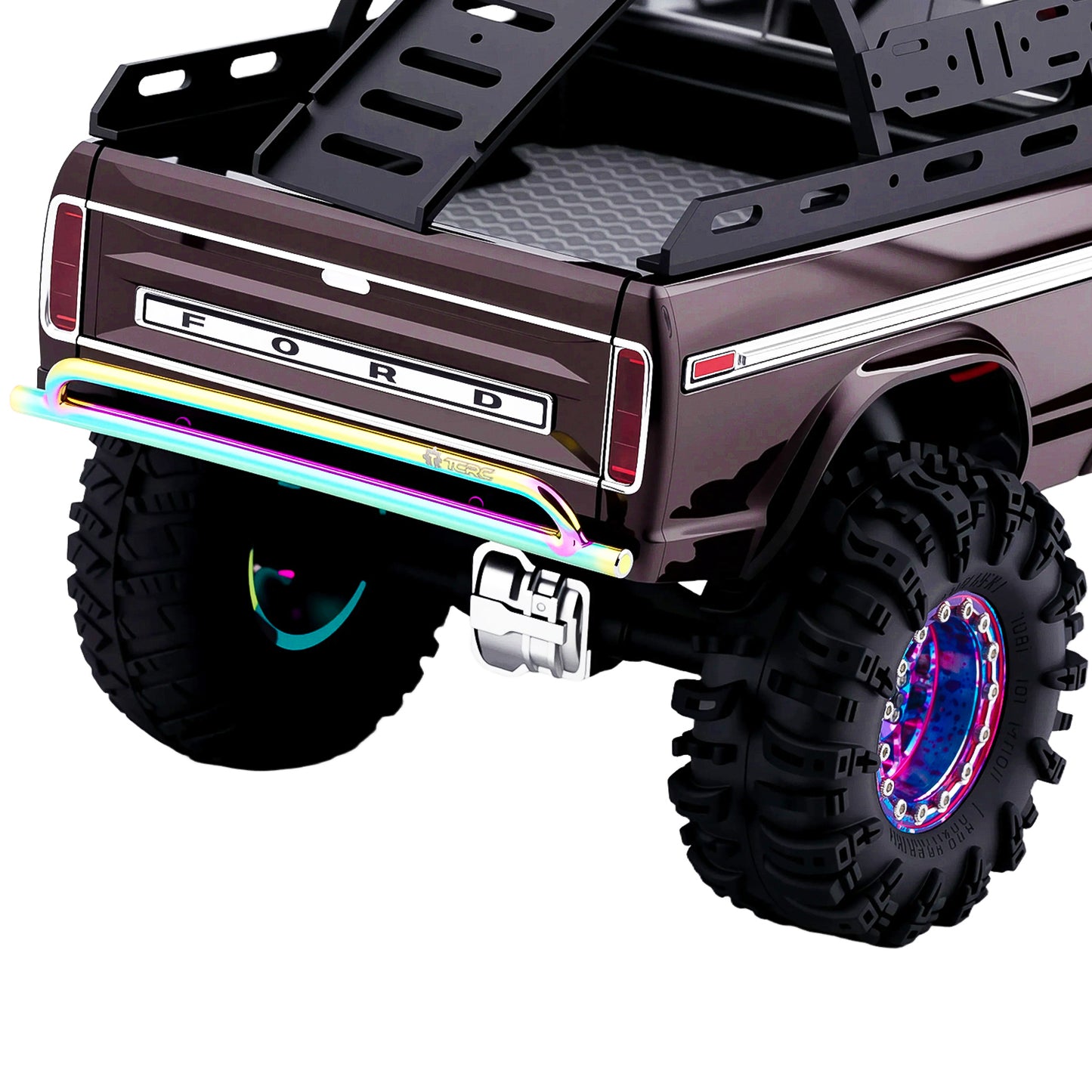 TCRC Metal Front and Rear Bumpers Set for 1/18 TRX4M F-150 High Trail Crawler Truck Upgrade