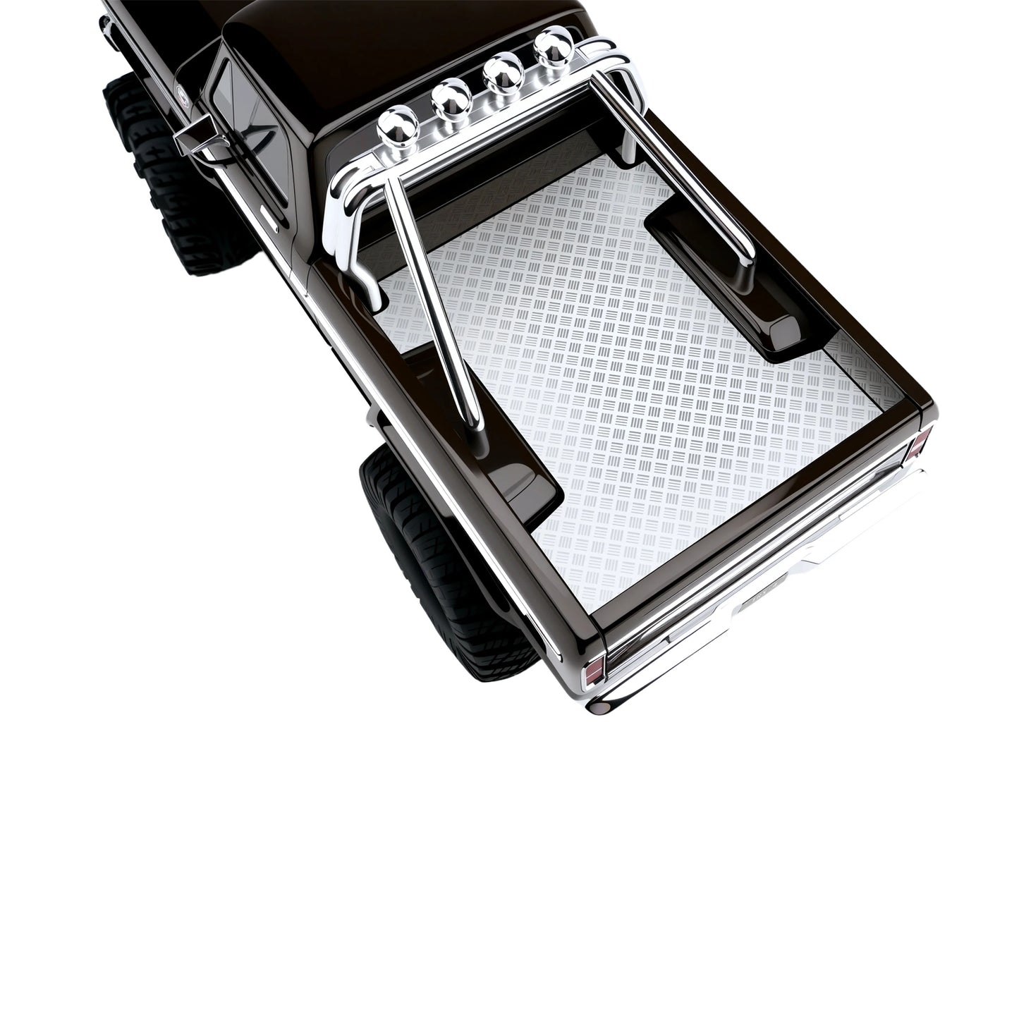 TCRC Stainless Steel Rear Body Anti-skid Plate Board for 1/18 TRX4M F-150 High Trail Crawler Truck Shell