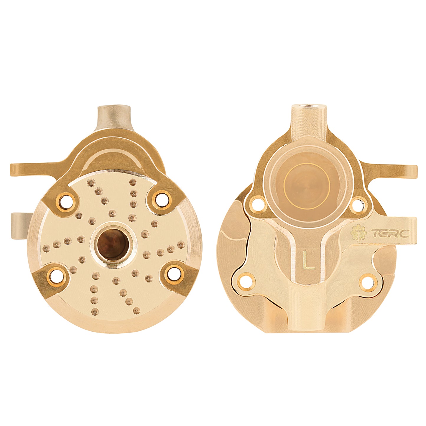 TCRC Brass Front Steering Knuckles Outer Portal Cover+Inner Portal Cover Housing 33g/Pair Weights for Redcat Ascent-18