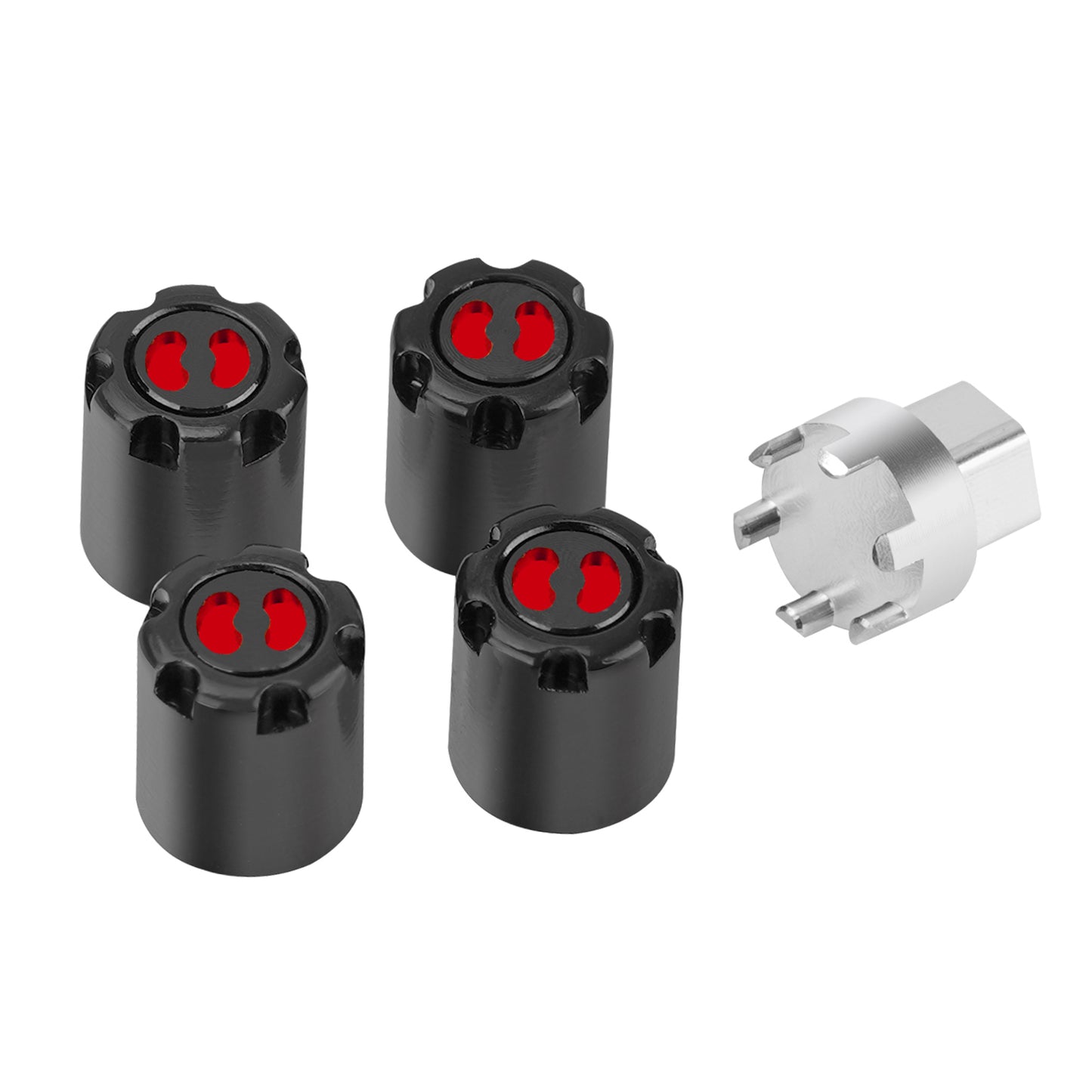 TCRC Aluminum M2 Wheels Center Caps Lock Nuts