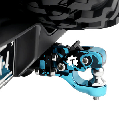 TCRC Splash Anodizing Metal Bumper Trailer Hitch Tow Hook Receiver Kit for 1/10 RC Crawler Car