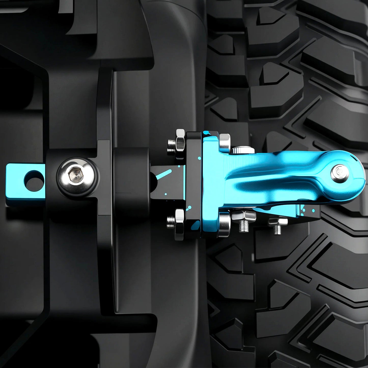 TCRC Splash Anodizing Metal Bumper Trailer Hitch Tow Hook Receiver Kit for 1/10 RC Crawler Car