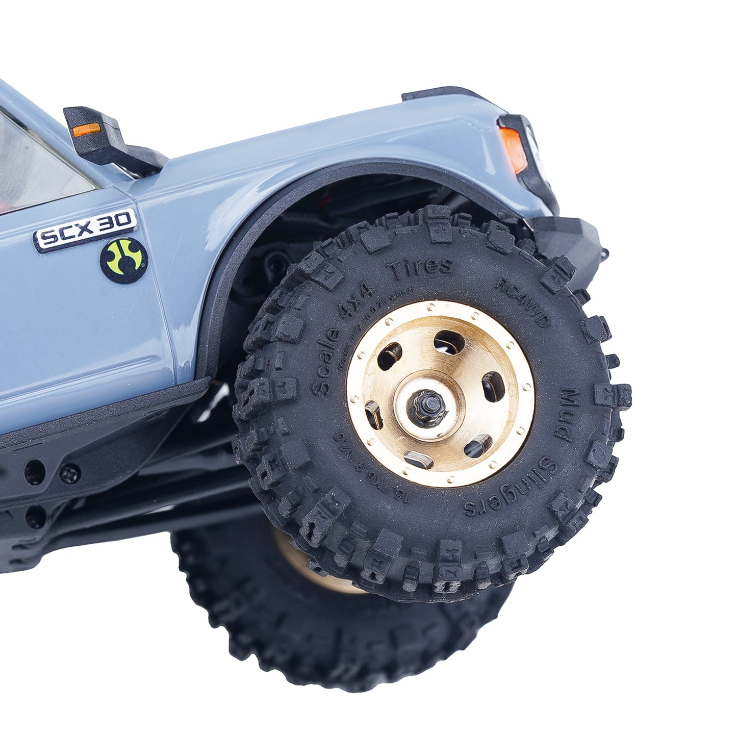 TCRC Deep Dish Brass 0.7inch Beadlock Wheels Hubs for 1/30 Axial SCX30