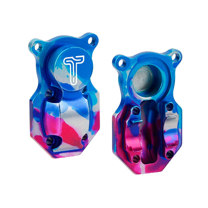TCRC Aluminum Front Rear Axle Housing with Diff Covers Set for Axial SCX24 Deadbolt C10 90081
