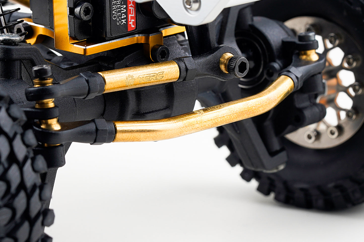 TCRC 10PCS Brass High Clearance Chassis Links and Steering Links set for Redcat Ascent-18