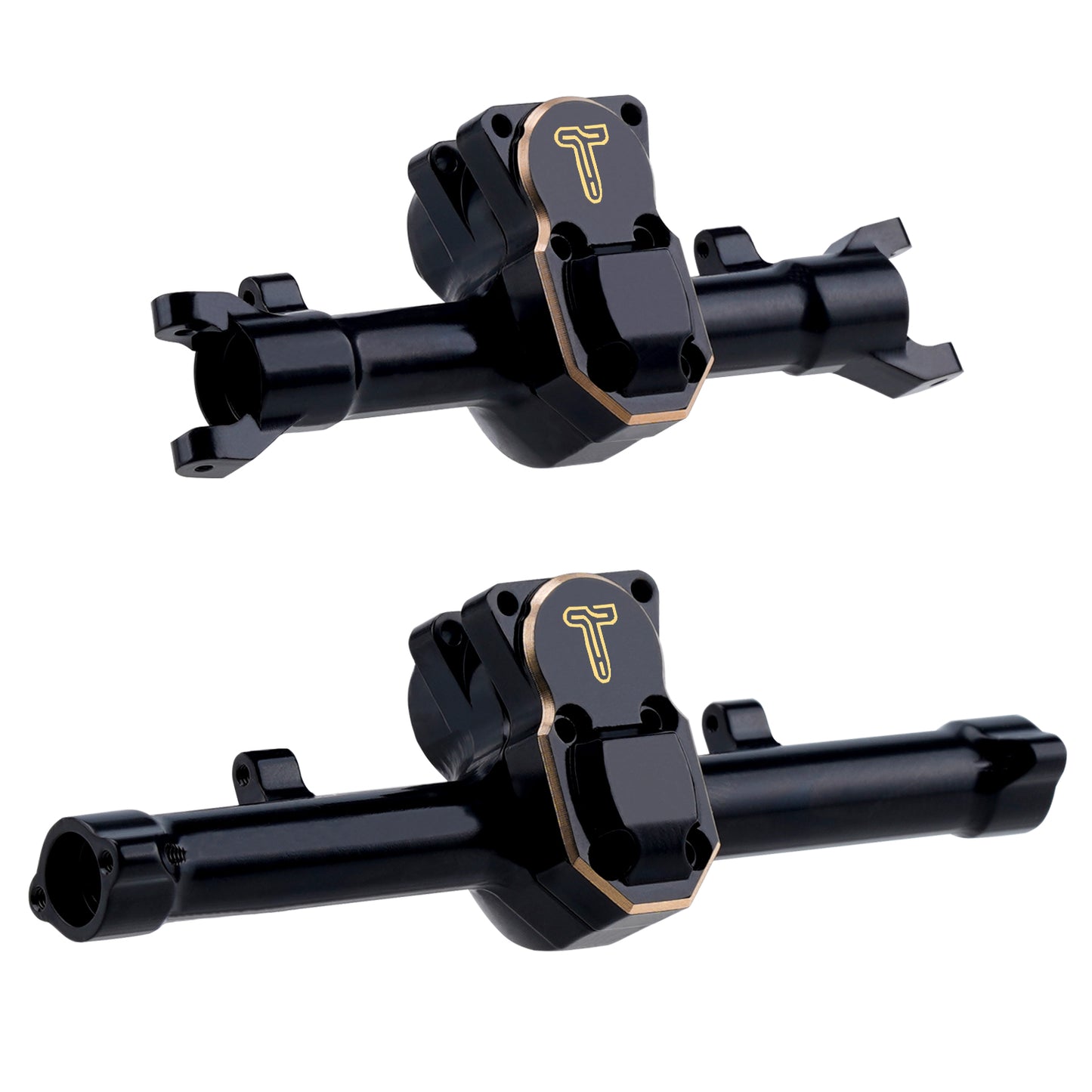 Full Brass Front&Rear Axle Housing with Diff Covers Set for Axial SCX24