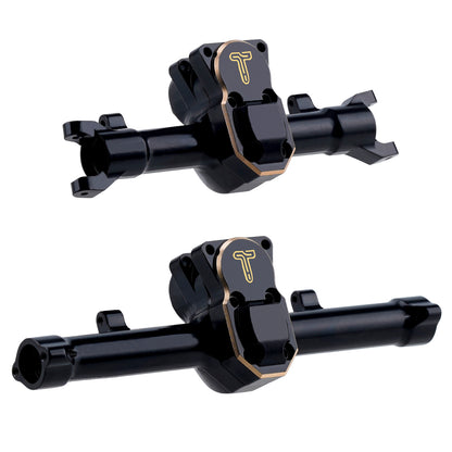 Full Brass Front&Rear Axle Housing with Diff Covers Set for Axial SCX24